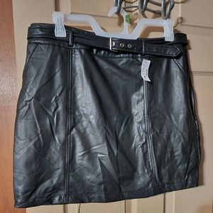Faux leather skirt